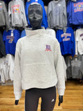 Kansas Jayhawks Women's High Neck Sweater - White/Grey