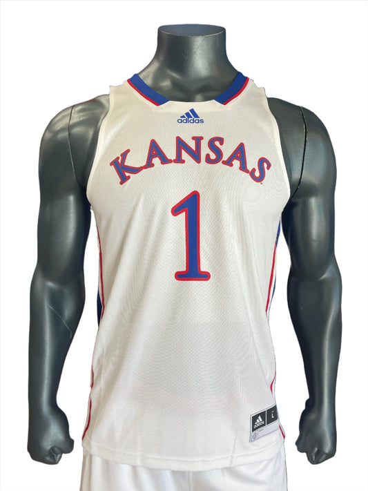 Hunter Dickinson Kansas Basketball Jersey #1 - White