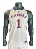Hunter Dickinson Kansas Basketball Jersey #1 - White