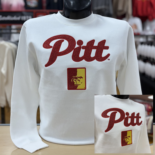 Pitt Splitface Glitter Crew- White