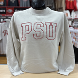 PSU Puff Out Mock Neck Crew- Stone/Chocolate