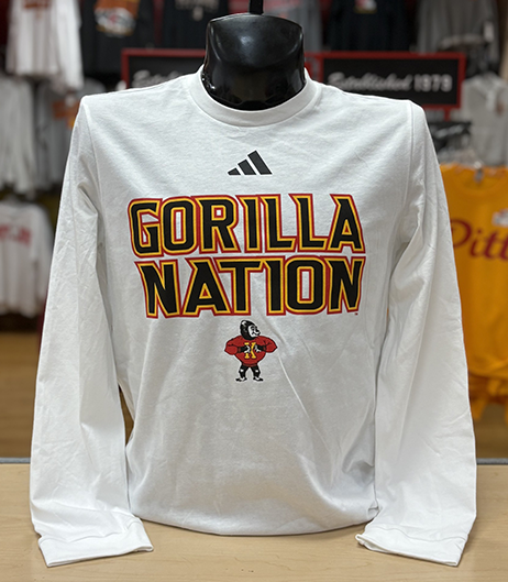 Gorilla Nation Long Sleeve Tee- White