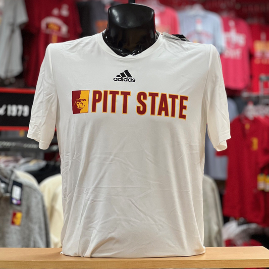 Pitt State Adidas Viper Tee- White