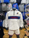 Kansas Jayhawks Quarter-Zip Windbreaker - White