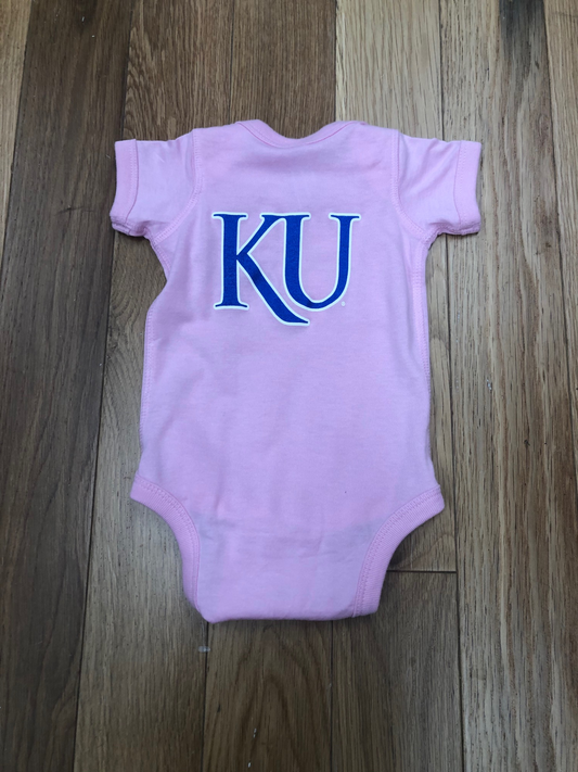 Rock Chalk Arch with KU Back Pink Onsie