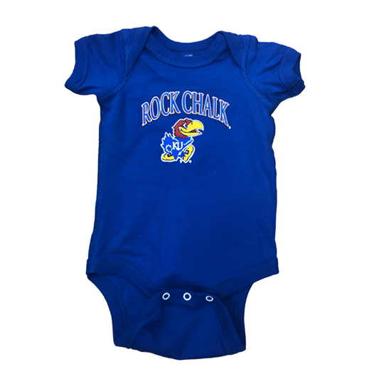 Rock Chalk Arch with KU Back Royal Onsie