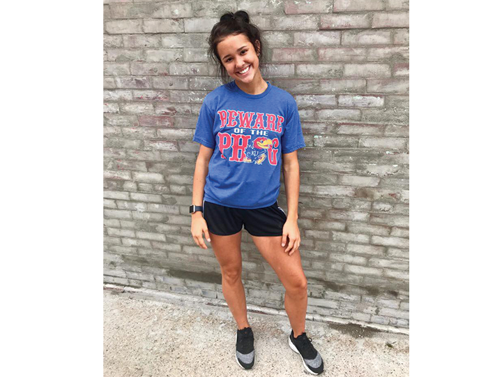 Kansas Jayhawks Beware of the Phog Triblend T-Shirt - Royal Blue Heather