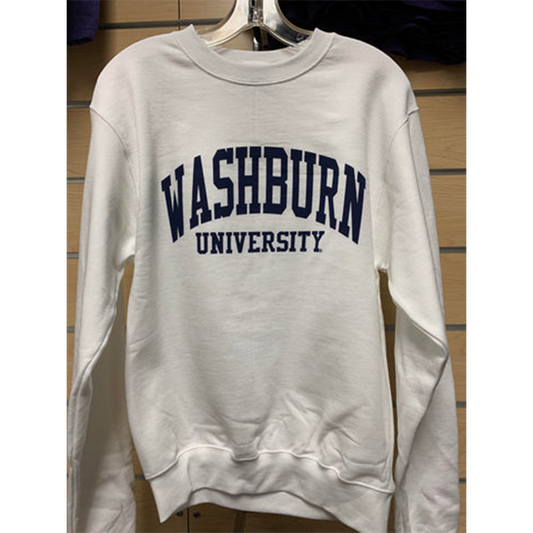 Washburn University Arch Crew Sweatshirt - White