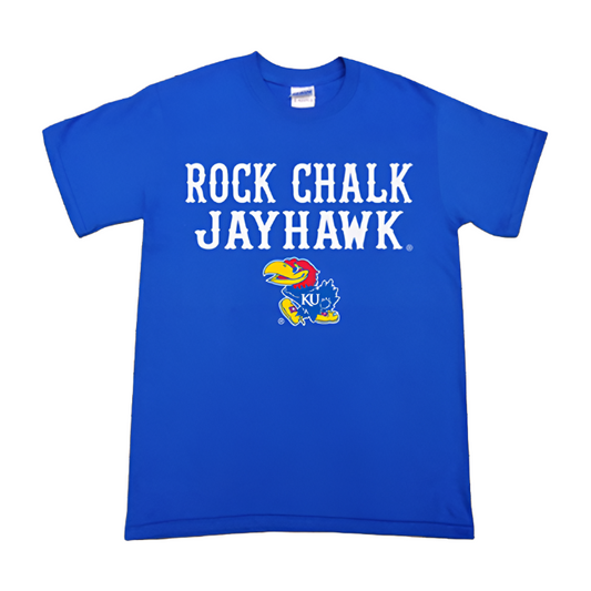 Kansas Jayhawks Rock Chalk Jayhawk T-Shirt - Royal