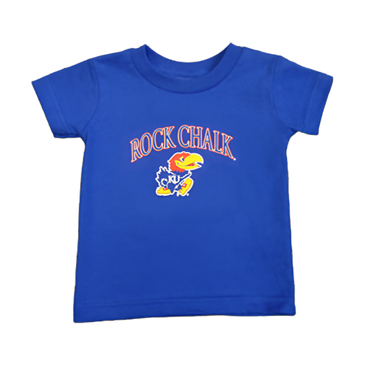 Rock Chalk Arch KU Back Toddler Tee - Royal
