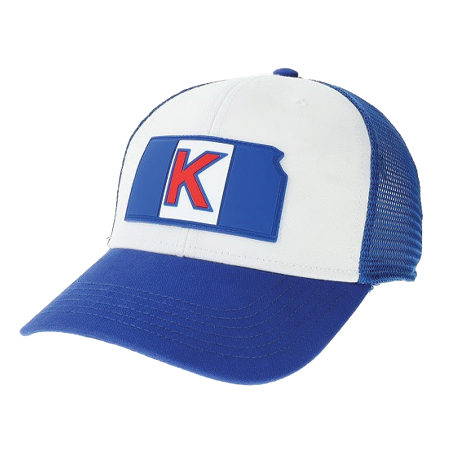 Kansas Jayhawks Gameday Flag Adjustable Hat - Blue/White