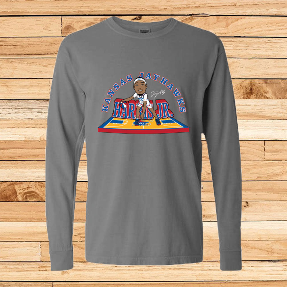 Dejuan Harris Jr. Character + Signature Long Sleeve Tee - Grey