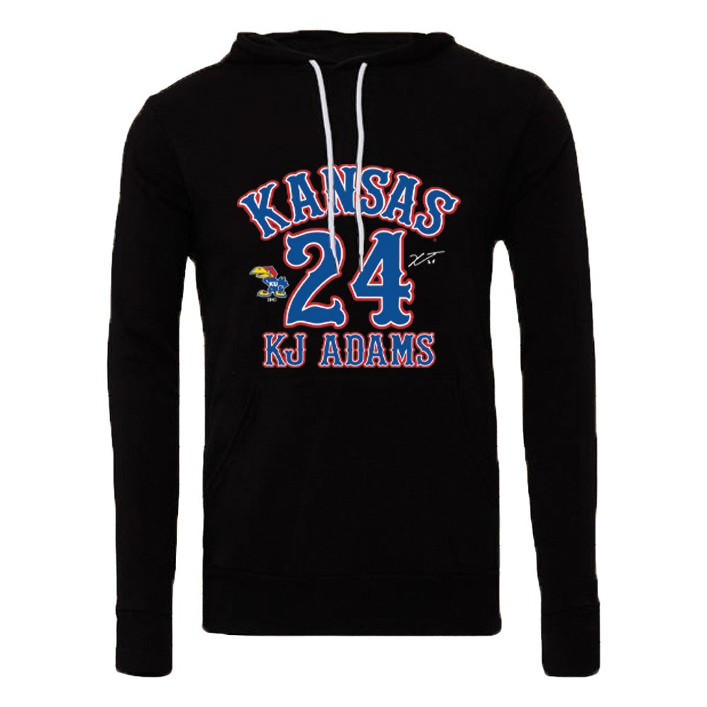 KJ Adams Jr. Kansas Basketball #24 Hoodie - Black/Team Colors