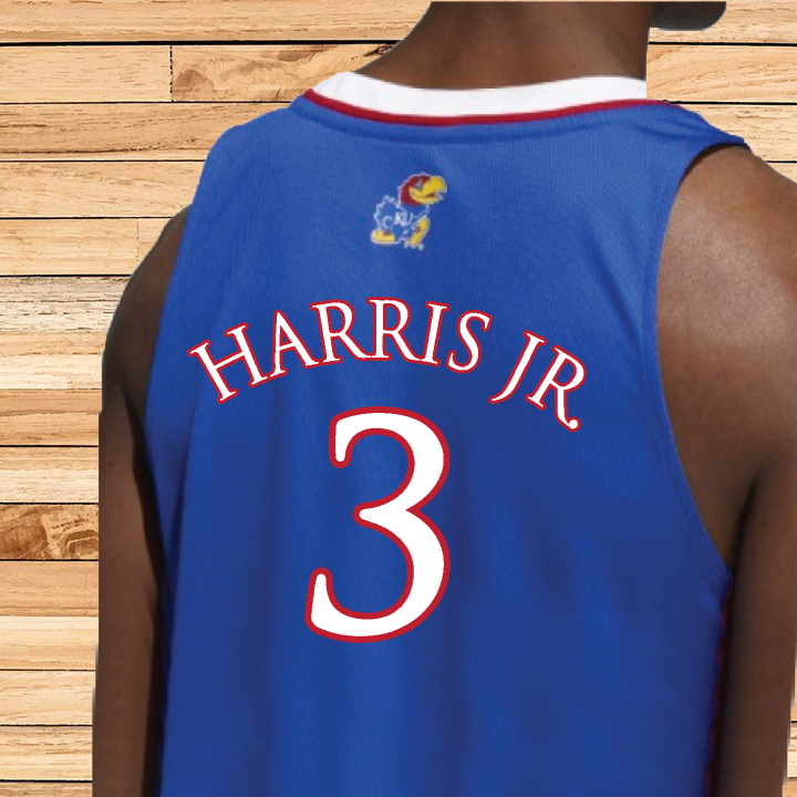 Dajuan Harris Jr. Kansas Basketball Jersey #3 - Royal