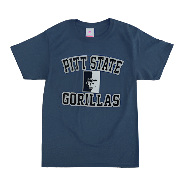 PITT STATE GORILLAS NEW CLASSIC TEE - HEATHER NAVY