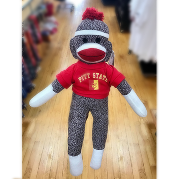 Pitt State Gorillas Sock Monkey Plush Animal - 20 inch