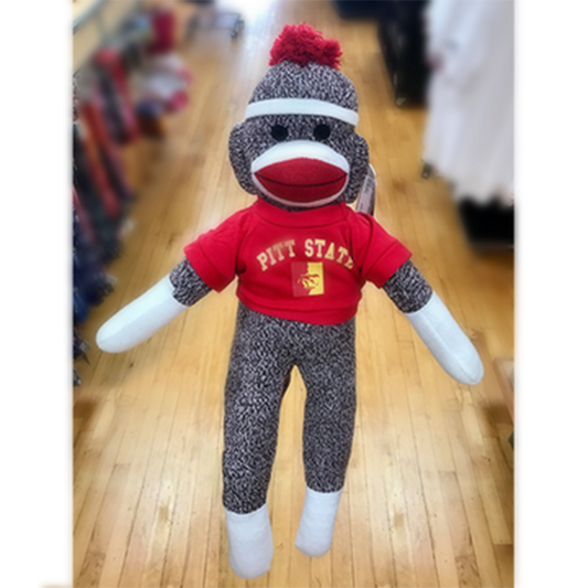 Pitt State Gorillas Sock Monkey Plush Animal - 20 inch