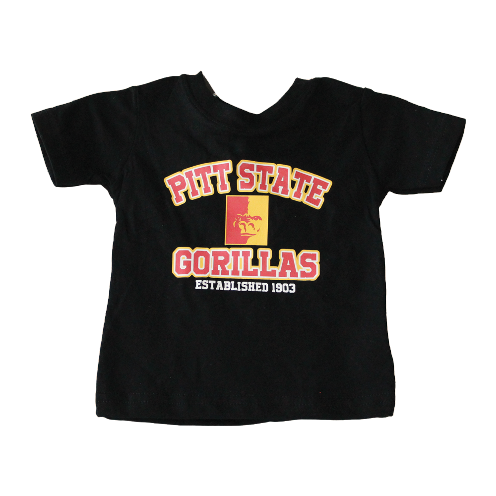 INFANT - ARCHED PITT STATE GORILLAS - BLACK