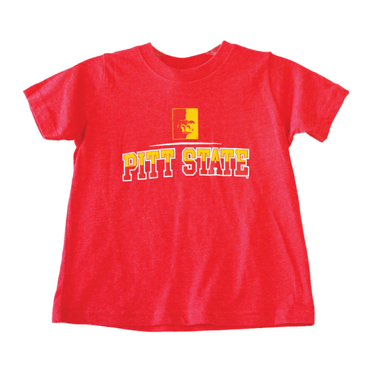 Pitt State Gorillas Splitface Toddler Tee - Red