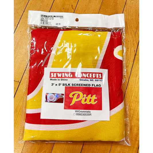 Pitt Script Flag - Red/Gold