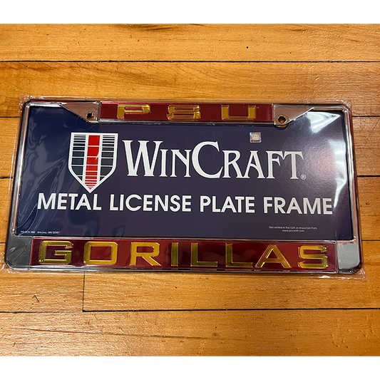 PSU Gorillas License Plate Frame - Red/Gold