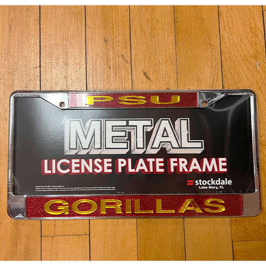 PSU Gorillas Glitter License Plate Frame - Red/Gold