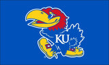 Kansas Jayhawks Logo 3' x 5' Silk Screened Flag