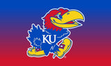 Kansas Jayhawks 3' x 5' Flag w/ Grommet - Blue/Red w/ Logo