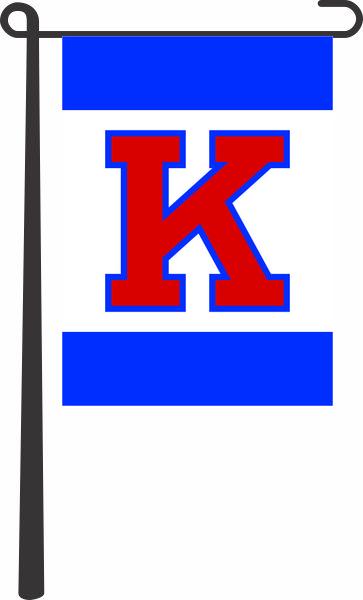 Kansas Jayhawks "Game Day K" 13" x 18" Silk Screened Garden Flag
