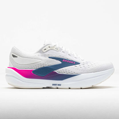BROOKS WOMENS GHOST MAX 3 - WHITE/MOON/PINK