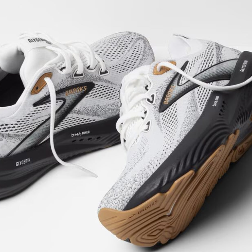 BROOKS MENS GLYCERIN 22 - White/Grey/Black