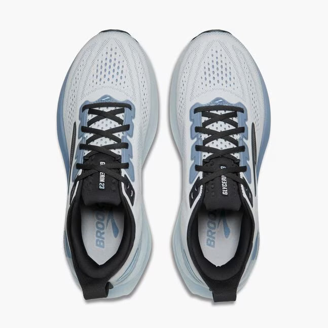 BROOOKS MENS GLYCERIN 23 - WHITE/RAIN