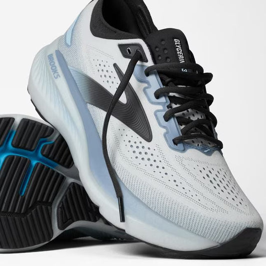 BROOOKS MENS GLYCERIN 23 - WHITE/RAIN