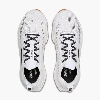 BROOKS MENS GLYCERIN FLEX - WHITE/BLACK