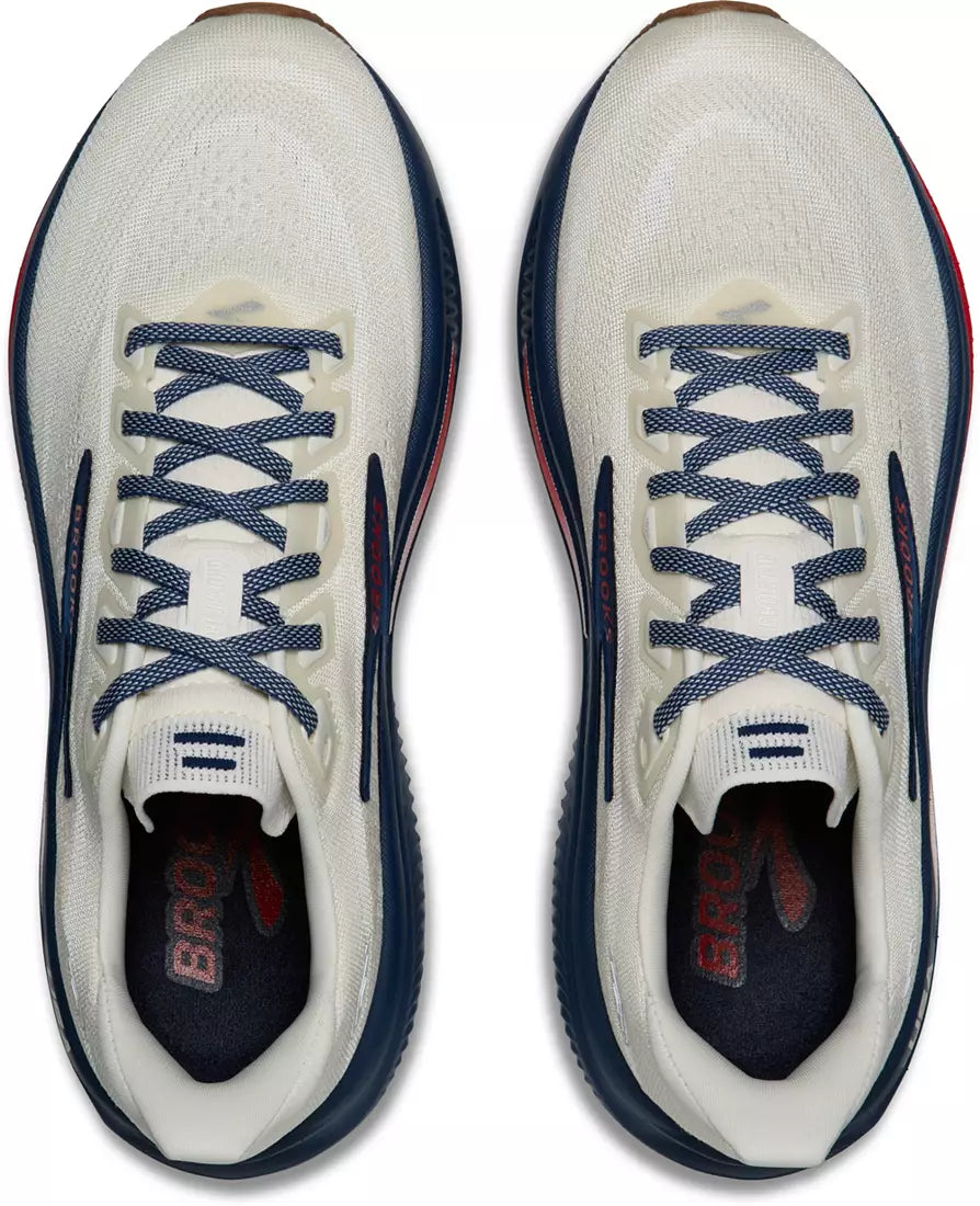 BROOKS MENS GHOST 18 COCONUT/RED/BLUE