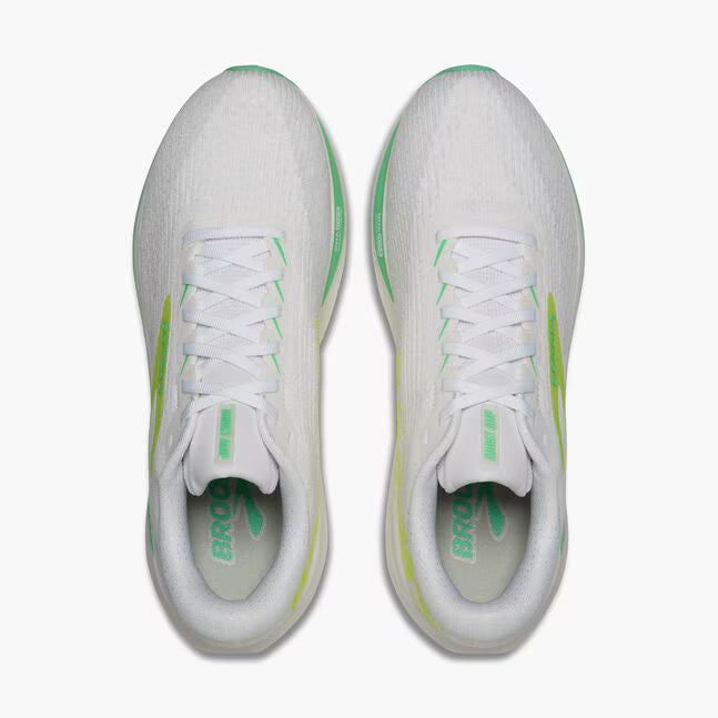 BROOKS MENS GHOST AMP - WHITE/GREEN