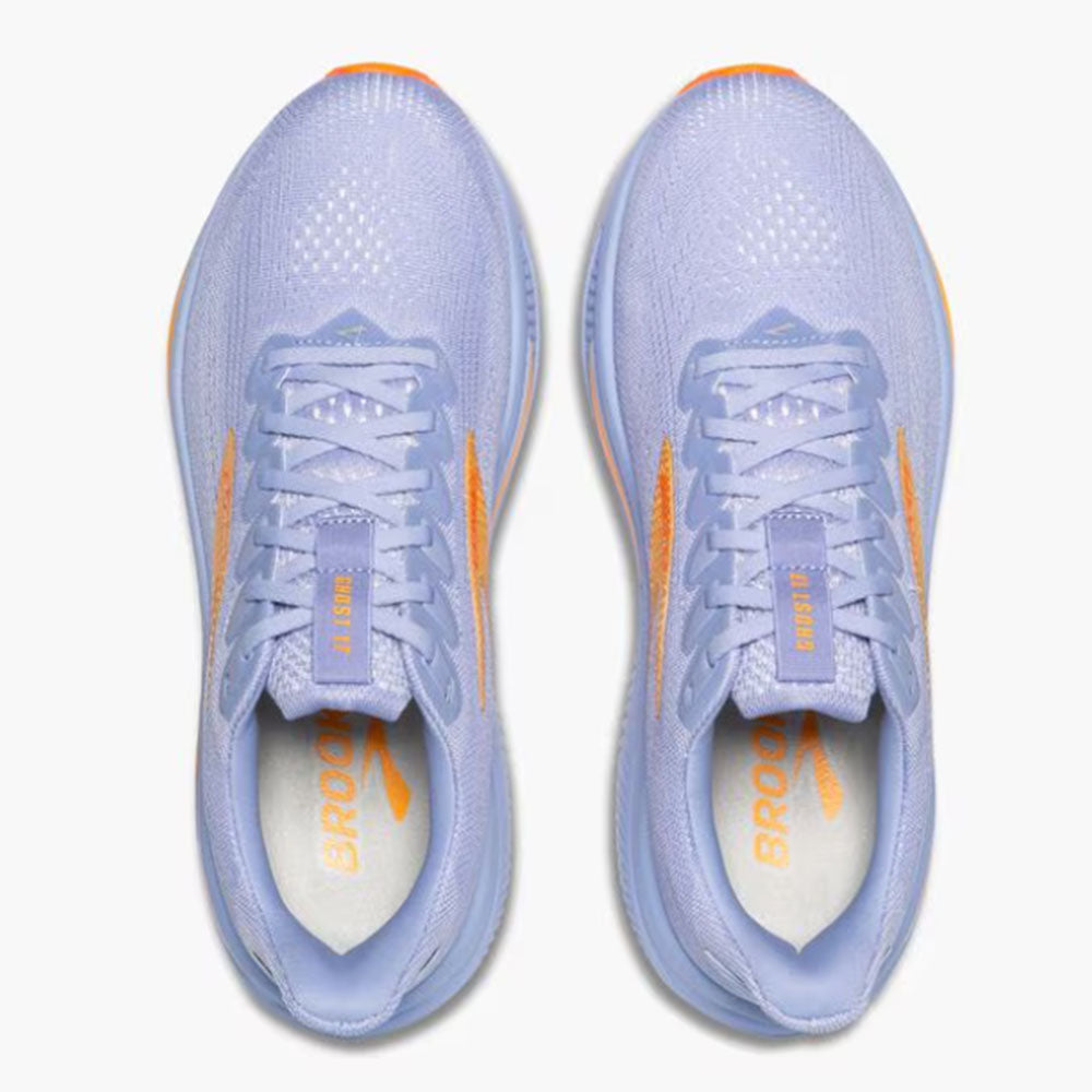 BROOKS WOMENS GHOST 17 - Blue Heron/White/Orange