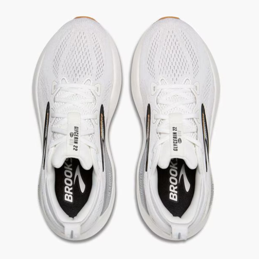 BROOKS WOMENS GLYCERIN 22 - White/Grey/Black