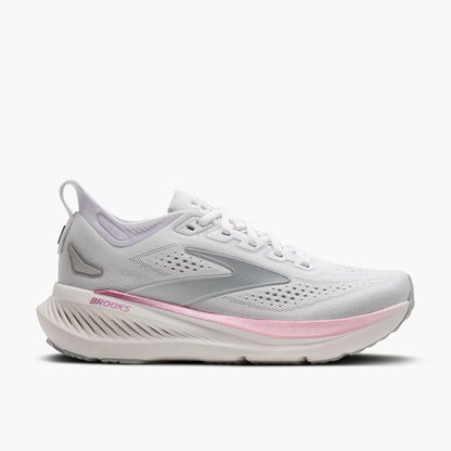 BROOKS WOMENS GLYCERIN 23 - WHITE/GREY/PINK