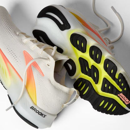 BROOKS WOMENS GLYCERIN FLEX - WHITE/PEACH