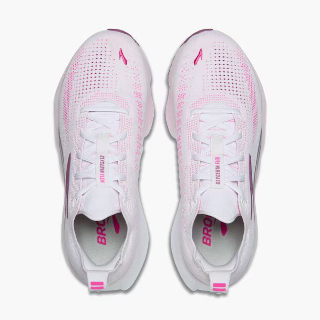 BROOKS WOMENS GLYCERIN FLEX - WHITE/PINK