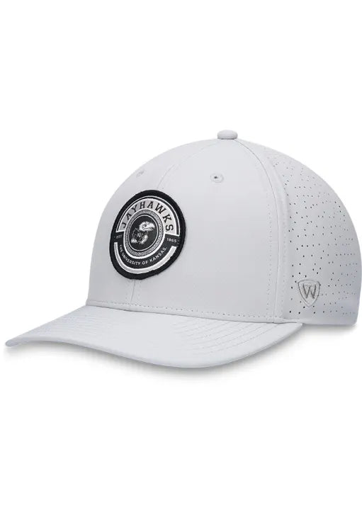 Kansas Jayhawks Ashen Adjustable Hat - Grey