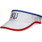 Kansas Jayhawks Trajan KU Fundamental Visor - Red/White/Blue