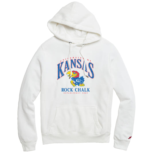 Kansas Jayhawks Rock Chalk Heritage Hoodie - White