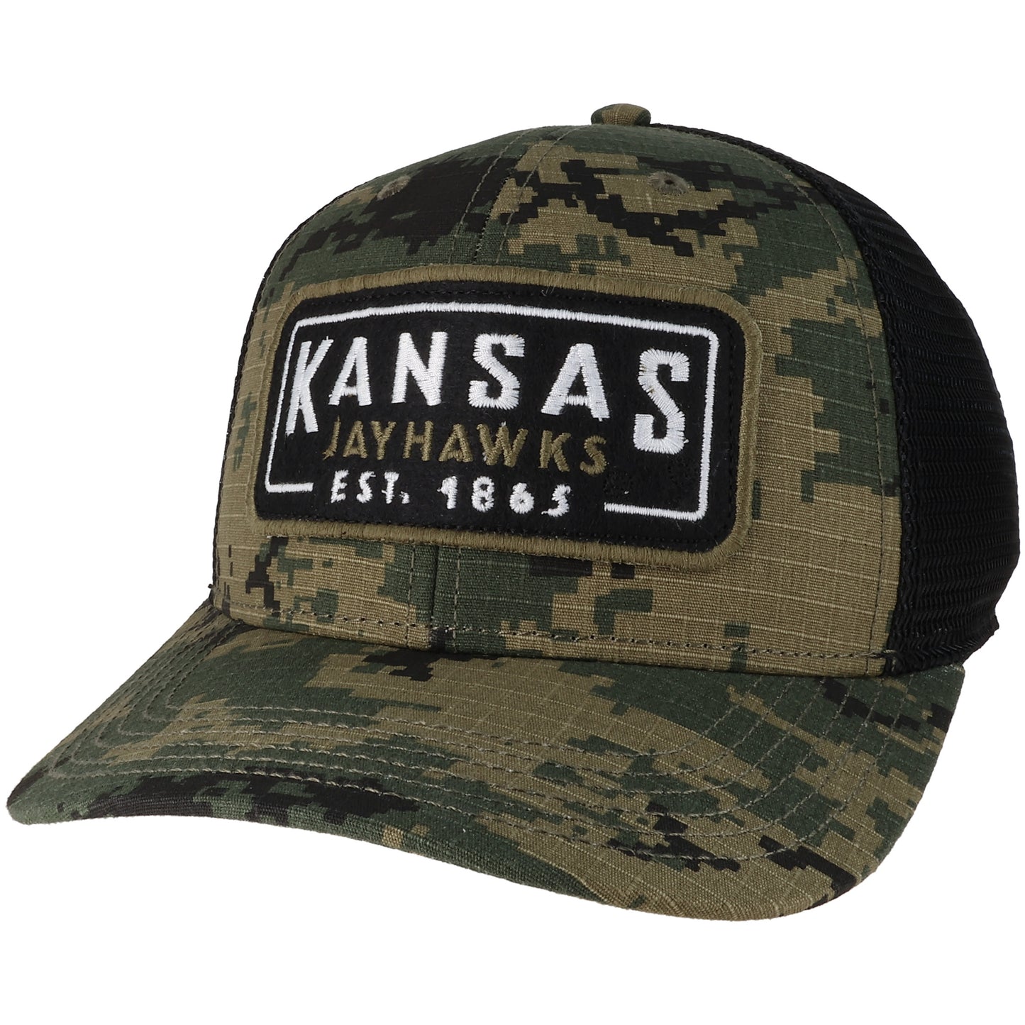 Kansas Jayhawks Digital Camo Trucker Hat