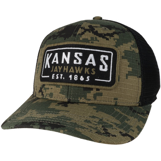 Kansas Jayhawks Digital Camo Trucker Hat