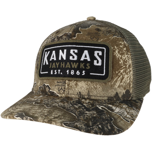Kansas Jayhawks Realtree Camo Trucker Hat
