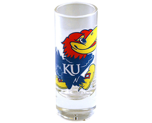 Kansas Jayhawks Shooter 2oz Glass