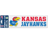 Kansas Jayhawks Perfect Cut Decal w/ Logo 3" x 10"