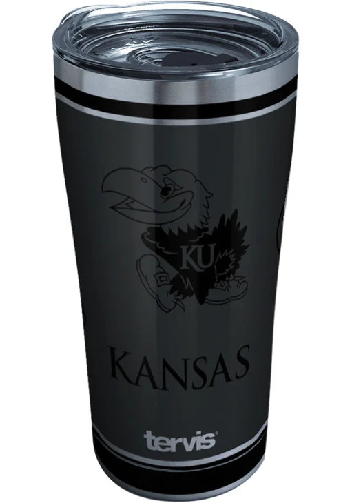 Kansas Jayhawks Blackout Tervis Tumbler